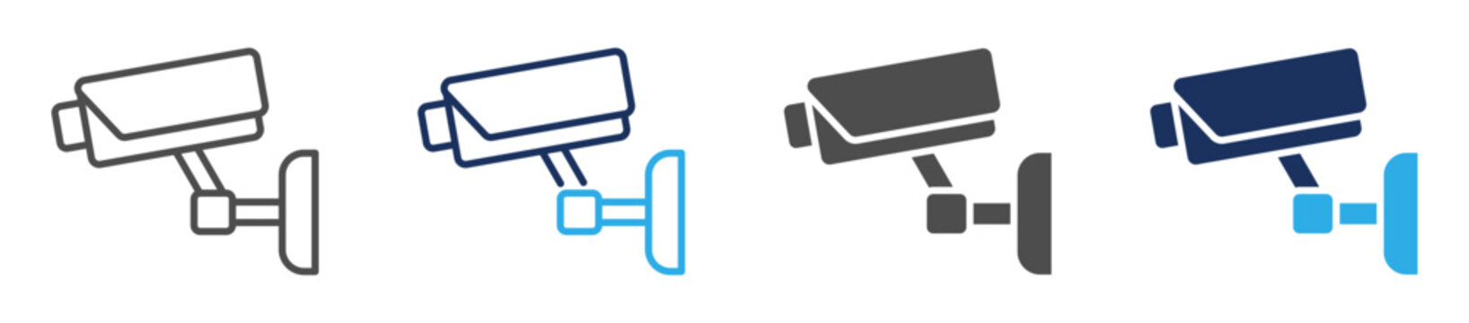 cctv icon set multi concept