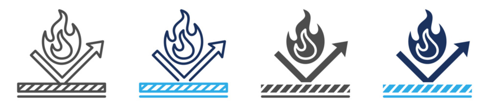 fireproof icon set multi concept