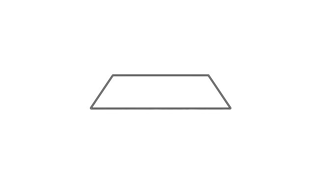 Simple black line drawing parallelogram shape.