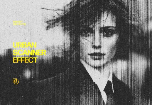 Bad Monochrome Photo Effect &ndash; Scanner for Album Cover & Social Media (PSD)