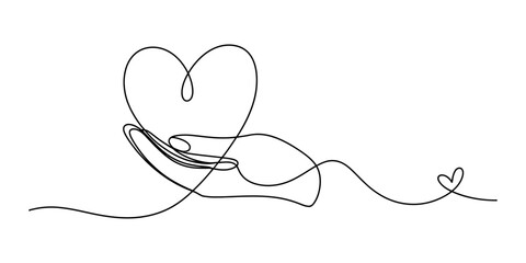 Fototapeta premium Hand Drawn Love Heart with Doodle Arrow and Scribble Sketch on White Background