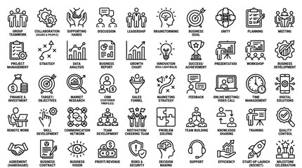 Business icons for marketing strategy. © Ami Triyatmi