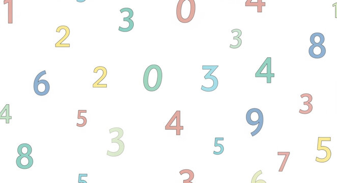seamless pattern with numbers