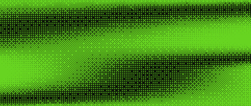Green bitmap effect background. Gradient green pixel pattern. Retro 8bit art. Glitch dither design for retro arcade or digital wallpaper. Vector ilustration