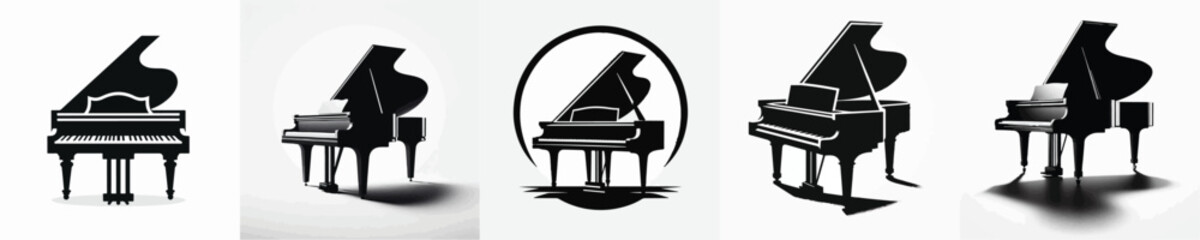 Vector silhouette of a piano © FirdianKrisna