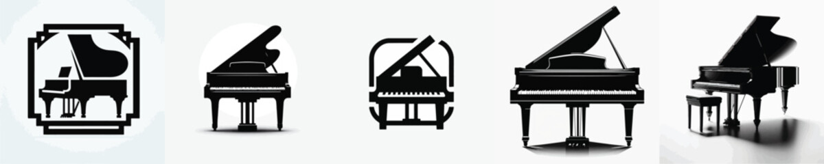 Vector silhouette of a piano © FirdianKrisna