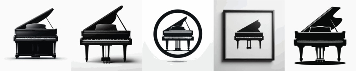 Vector silhouette of a piano © FirdianKrisna