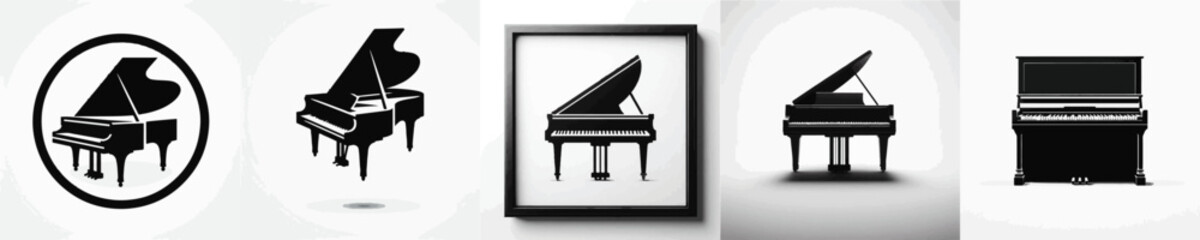Vector silhouette of a piano © FirdianKrisna