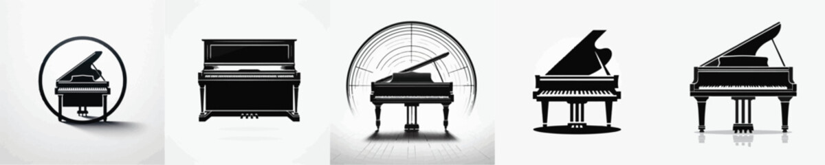 Vector silhouette of a piano © FirdianKrisna