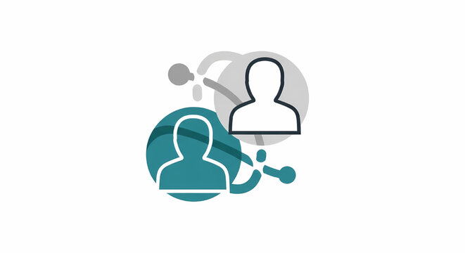 Human resources and networking icon