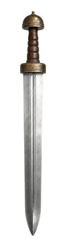 Ancient Roman Gladius short sword isolated on transparent background