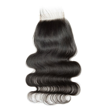 body wavy black human hair weaves extensions lace closure	
