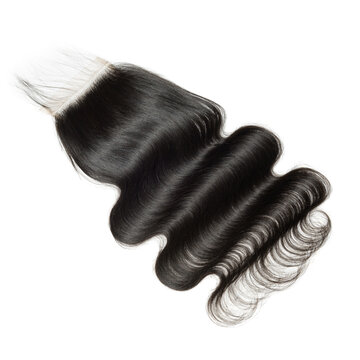 body wavy black human hair weaves extensions lace closure	
