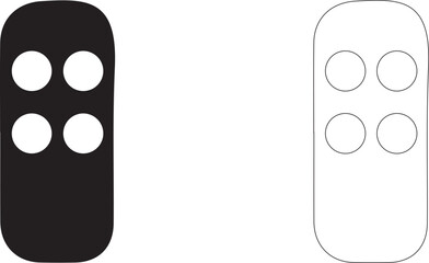 Remote control icon, household appliances controller symbol, channel switcher, electronics and wireless control. © PicMag