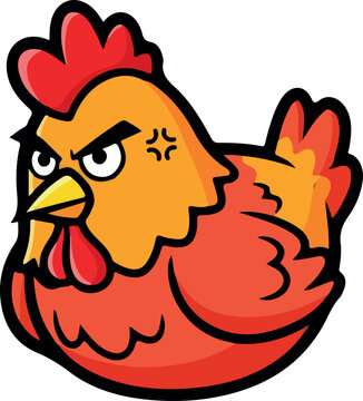 Angry Chicken Cartoon