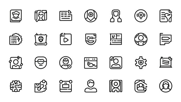 Collection of various business icons.
