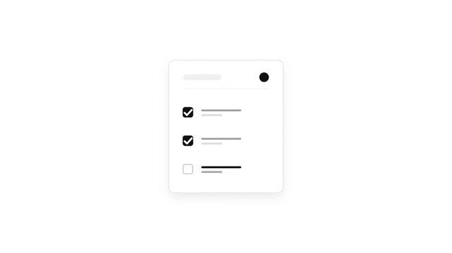 Task Completion Checklist Icon Animation