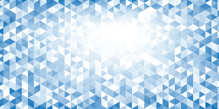 Seamless light blue geometric triangle halftone matrix grid background design