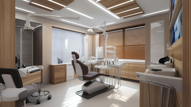 Modern Dental Clinic Interior with Equipment