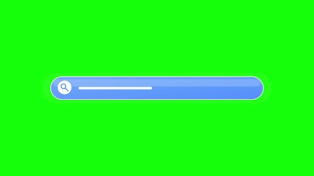 Green screen loading animation 4K, blue progress bar, video template