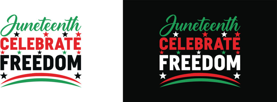 Juneteenth celebrate freedom t shirt design emancipation day logo