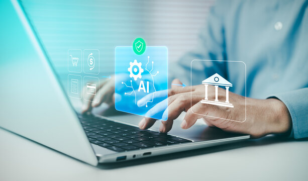 Business professional using digital payment processing, AI-powered payment verification workflow, automated invoice processing, fraud detection, secure financial approval, digital banking, fintech