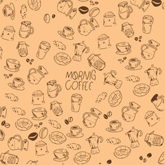 Fototapeta premium Morning Coffee Pattern
