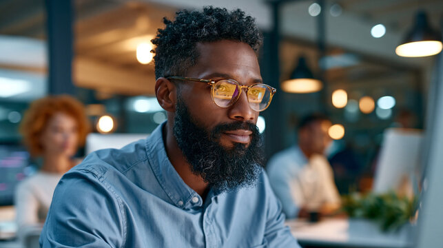 Designer observing real users testing a product in a modern usability lab, calm focused user experience design and empathy driven technology concept