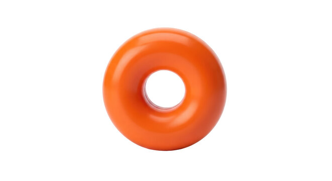Orange ring, isolated on a transparent background