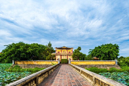 Tang Tho Lau, the National Library of the Nguyen Dynasty, built in 1825. A historical landmark in Hue, Vietnam