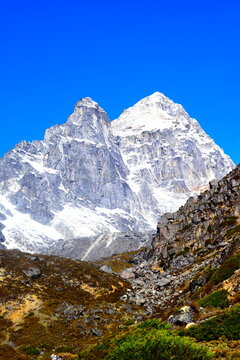 White Snow Peaks of Everest Region Himalayas