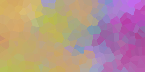 Fototapeta premium Abstract geometric mosaic with a vibrant blend of blue, turquoise, green, and yellow colors pattern background