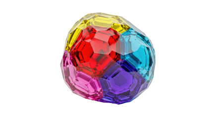 Fototapeta premium Faceted gemstone... isolated on a transparent background