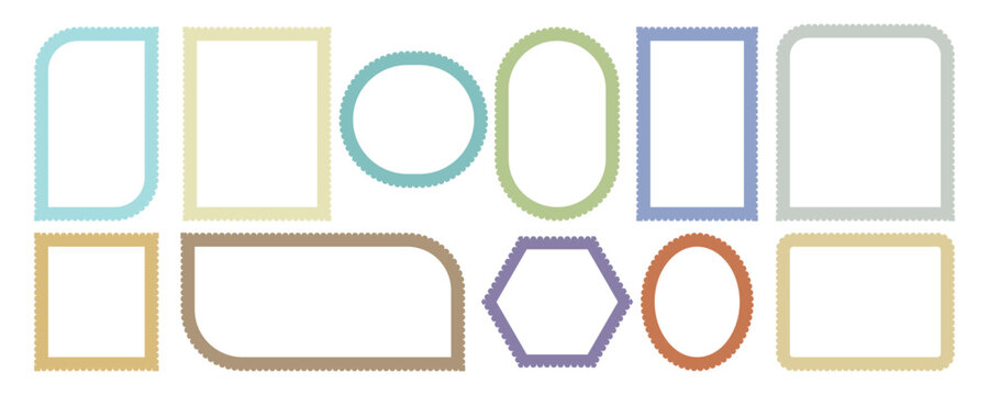 Set of empty frames. Blank speech bubbles. Collection of colorful text blocks. Vector.