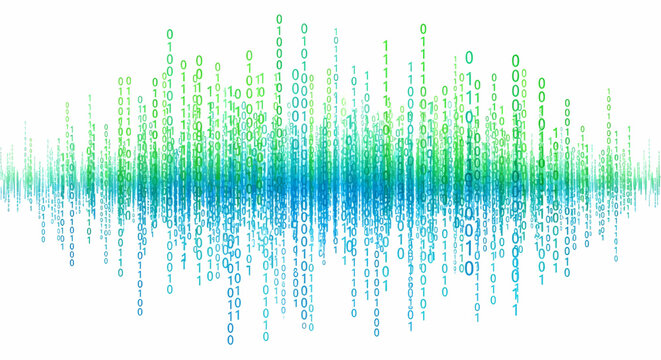 Digital binary data streaming background