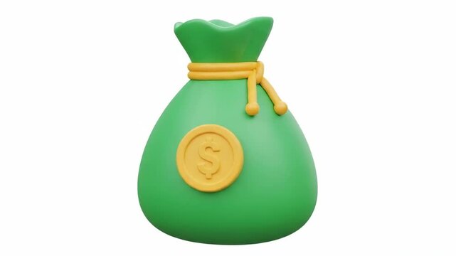 Playful green piggy bank with dollar sign emblem