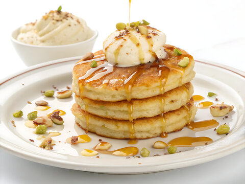 Malpua pancakes with rabri drizzle