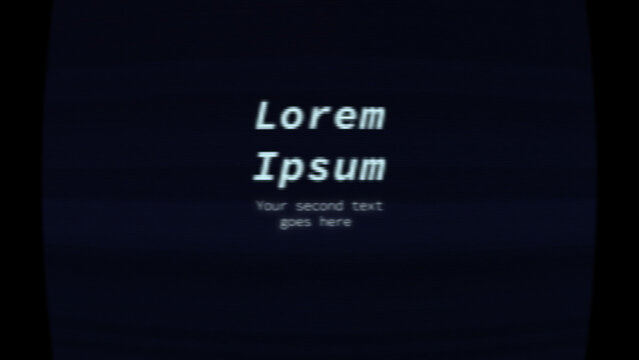 Retro PC Terminal Title with CRT Monitor Glitch and Typewriter Effect