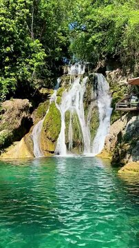 Emerald Pool and Jungle Waterfall (Tamasopo, San Luis Potosi, Mexico)