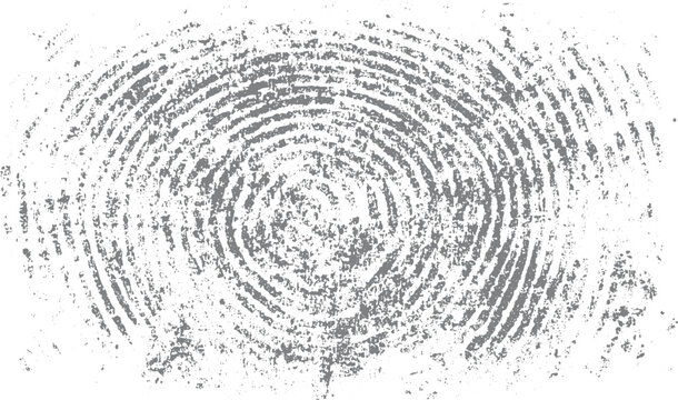 Textured gray fingerprint pattern on white background with distressed effect