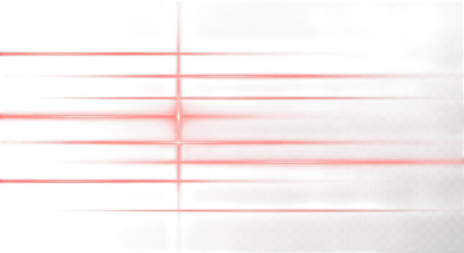 Horizontal red laser beams intersecting with a vertical line on a dark, textured background, with a digital, glitch effect
