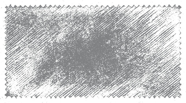 Gray distressed textured rectangle with jagged edges and diagonal lines