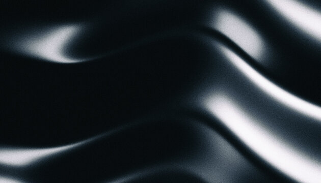 Abstract Black and White Grainy Gradient Wave Background. 3D render illustration.