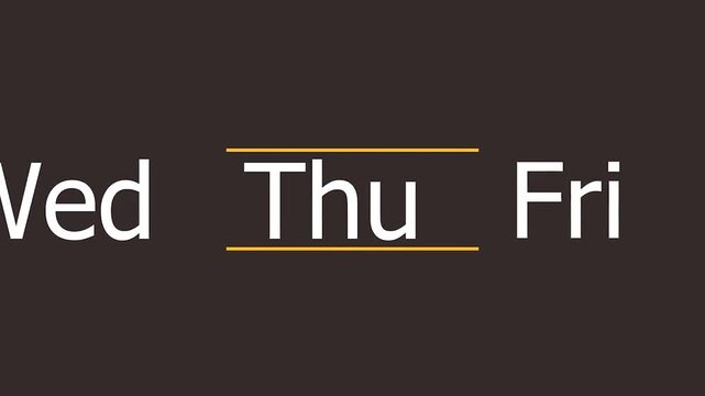 Minimalist calendar design featuring the days of the week tuesday and wednesday