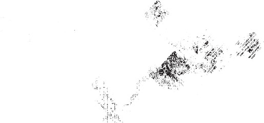 Fototapeta premium Black ink splatters and pixelated geometric shapes on white background abstract