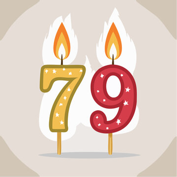 Birthday Candles Number 79