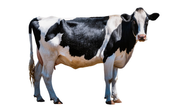 Black and white Holstein cow standing