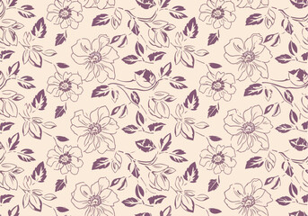 Fototapeta premium Royal blue wallpaper pattern featuring luxurious floral damask ornamentation and decorative elegance