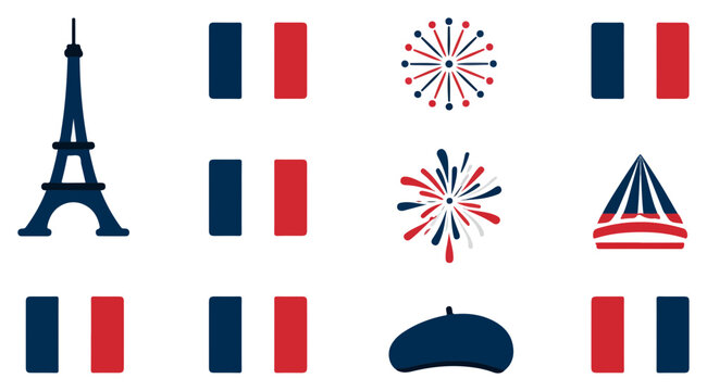 French national symbols and cultural icons collection.