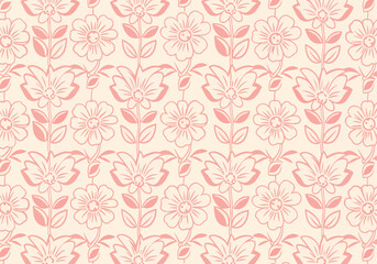 Fototapeta premium Traditional royal damask wallpaper design featuring decorative floral motifs and seamless arrangement